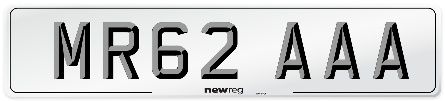 MR62 AAA Number Plate from New Reg